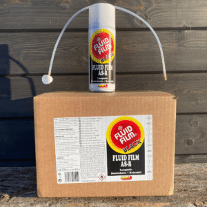 12 x Fluid Film AS-R Black aerosool (400 ml) koos pihustiotsiku pikendusega