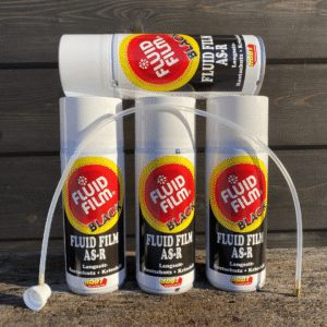 4 x Fluid Film AS-R Black aerosool (400 ml) koos pihustiotsiku pikendusega